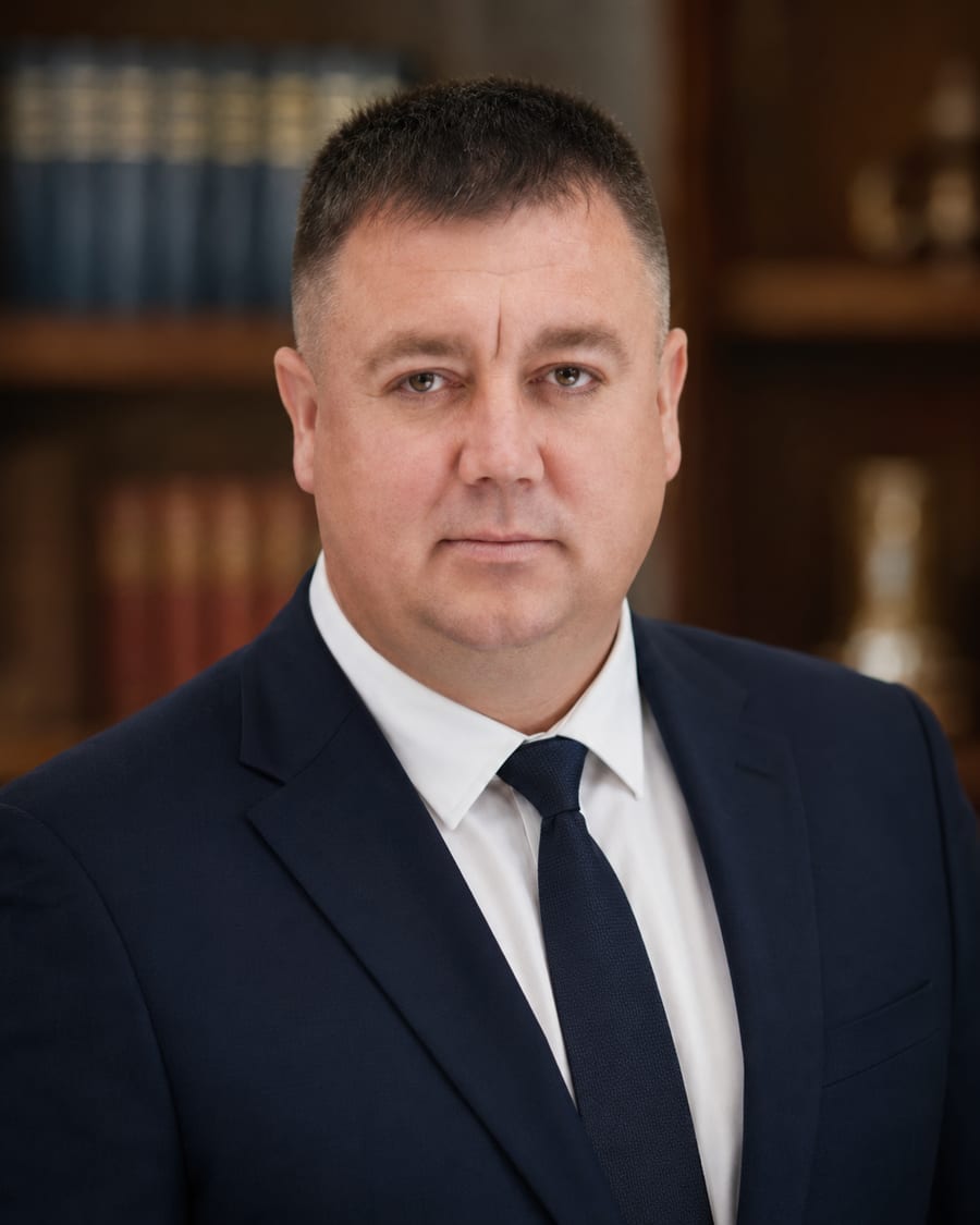 Dragoș Țurcan, mediator atestat, în biroul său din Chișinău